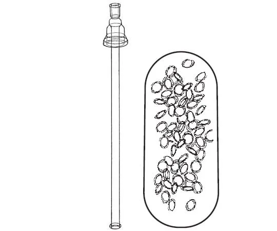 63-6523-89 "KIRIYAMA" Oval Ring Glass Packed Type Packed Tube(H.E.T.P. 42mm) 300mm FR67D-3-1