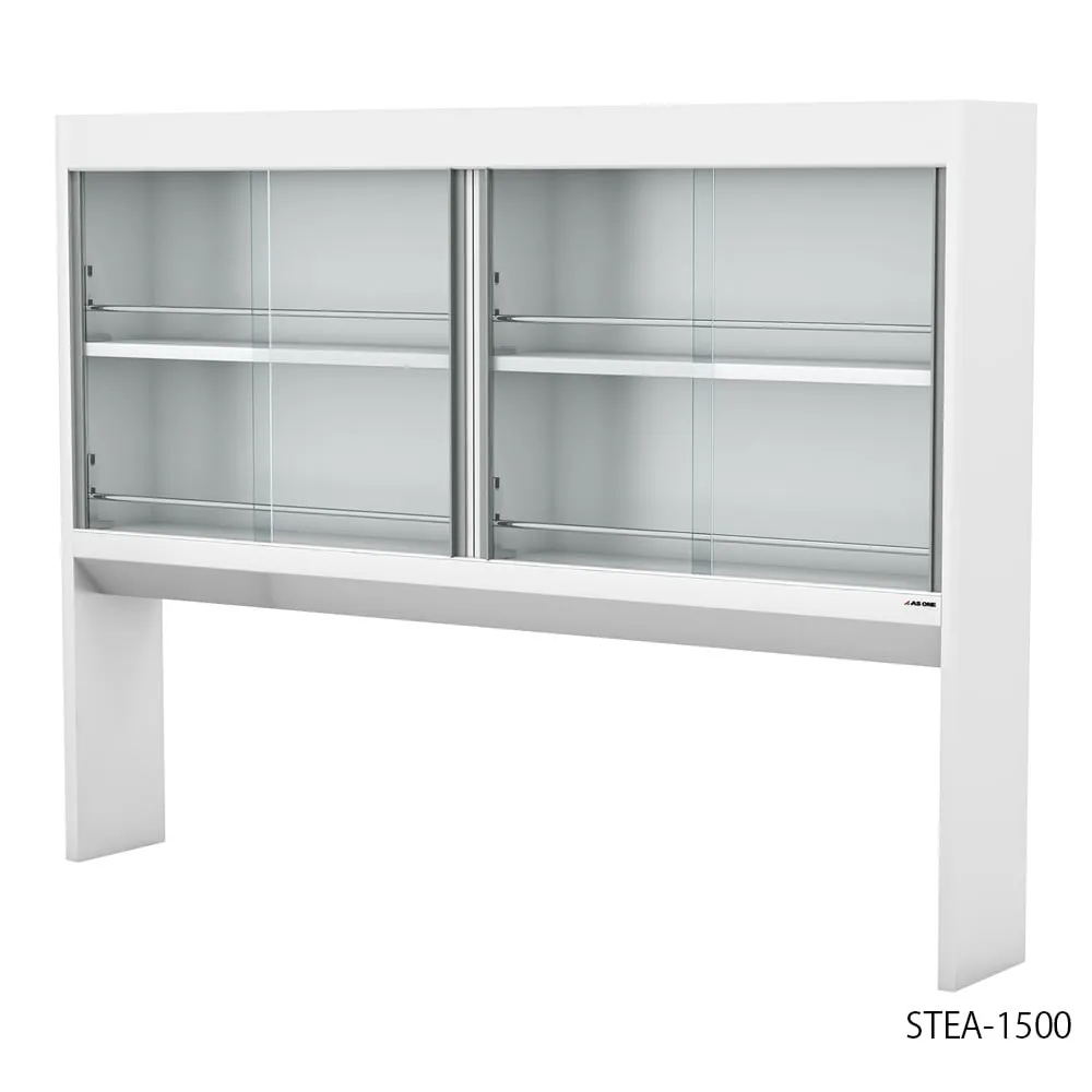 4-5542-01 Reagent Shelf (Steel Type/For Side Laboratory Table/With Glass Door) 900 x 200 x 1115 mm STEA-900