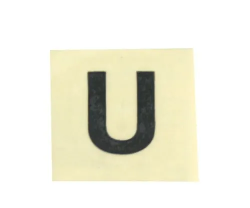 61-7398-12 Character Seal Black U 15mm CL15B-U
