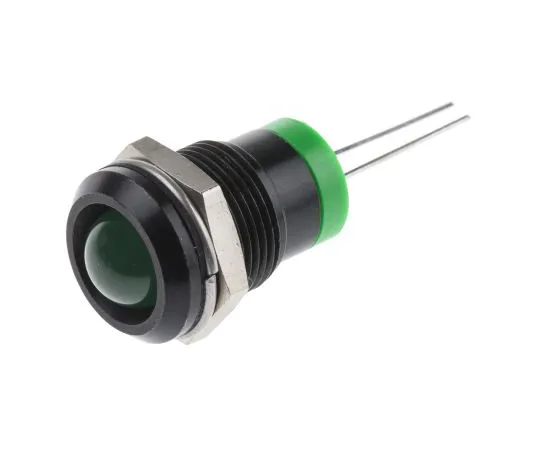 63-4587-58 RS PRO Green Indicator, 2 V dc, 12mm Mounting Hole Size, Lead Pins Termination 211-976