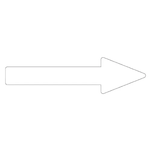 61-3408-73 Direction Indication Sticker For Identifying Tube -> (White) Arrow Sticker 85 193585