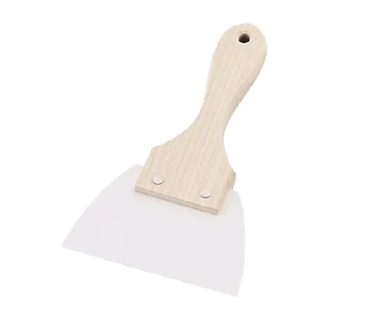 6-149-01 Rubber Spatula Wooden Handle Triangle Small