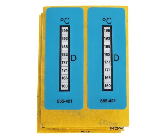 63-4645-31 RS PRO Non-Reversible Temperature Sensitive Label, 160°C to 199°C, 8 Levels 555-421