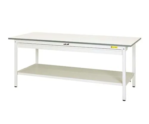 61-3745-06 Work Table 150 Series with Fixed Wide Drawer H740mm with Double-Sided Shelf Board SUP-960WTT-WW