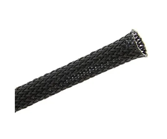 63-4616-33 RS PRO Expandable Braided PET Black Cable Sleeve, 6mm Diameter, 5m Length 408-209