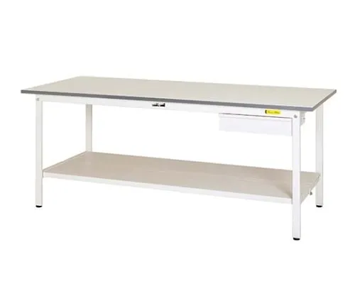 61-3744-47 Work Table 150 Series with Fixed Cabinet H740mm with Double-Sided Shelf Board SUP-960UTT-WW