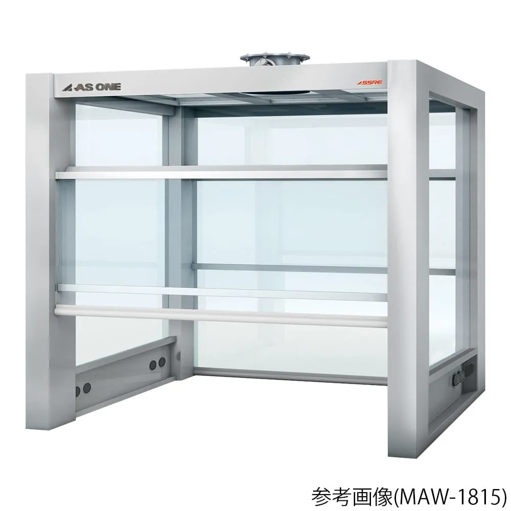 3-4485-01 Aluminum Laboratory Bench Hood Double-Sided Type, Balance Sash Type 1500 x 1500 x 1500 MAW-1515