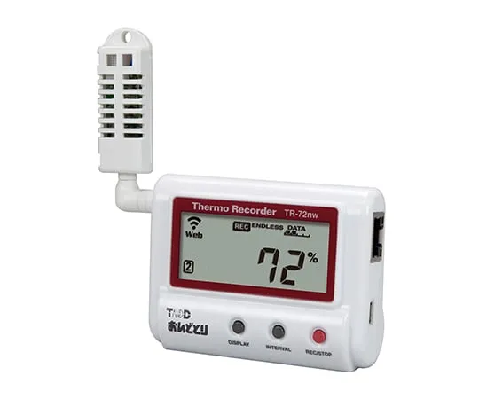 61-8493-80-57 Ondodori Temperature and Humidity Data Logger (Wired LAN) with Chinese Calibration Certificate TR-72nw