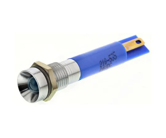 63-4587-04 RS PRO Blue Indicator, 24 V dc, 8mm Mounting Hole Size, Solder Tab Termination 210-535