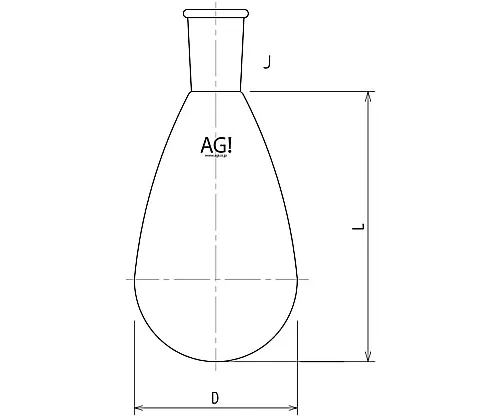 61-3625-61 Rotary Eggplant Flask 1000mL 24/40 3216-1-4L