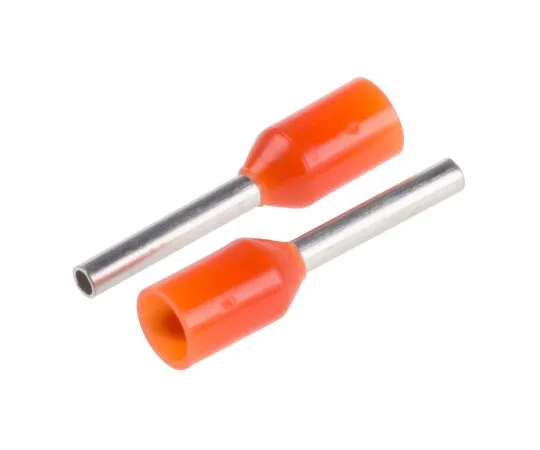 63-4627-91 RS PRO Insulated Crimp Bootlace Ferrule, 8mm Pin Length, 1.3mm Pin Diameter, 0.5mm² Wire Size, Orange 458-746