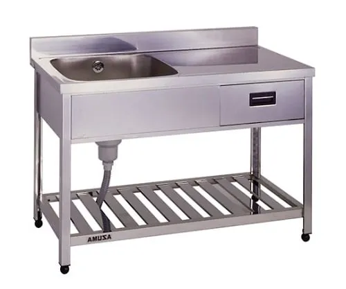 61-4438-73 1 Tank Strainer Sink Left Water Tank with Drawer 750 x 450 x 800 KPOM1-750-L