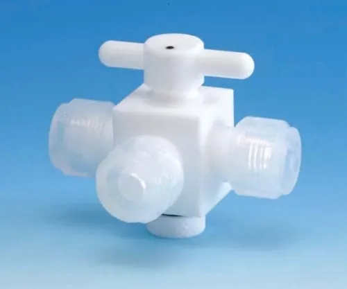 61-4378-75 All PTFE Three-Way Valve 10φ (Connection Type) F-2010-03