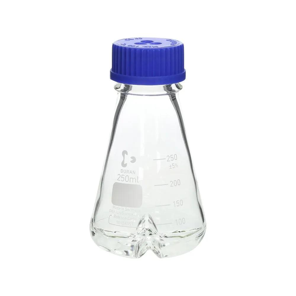 61-4410-56 Screw-Top Shaking Erlenmeyer Flask with Lower Baffle 250mL 016460-250A