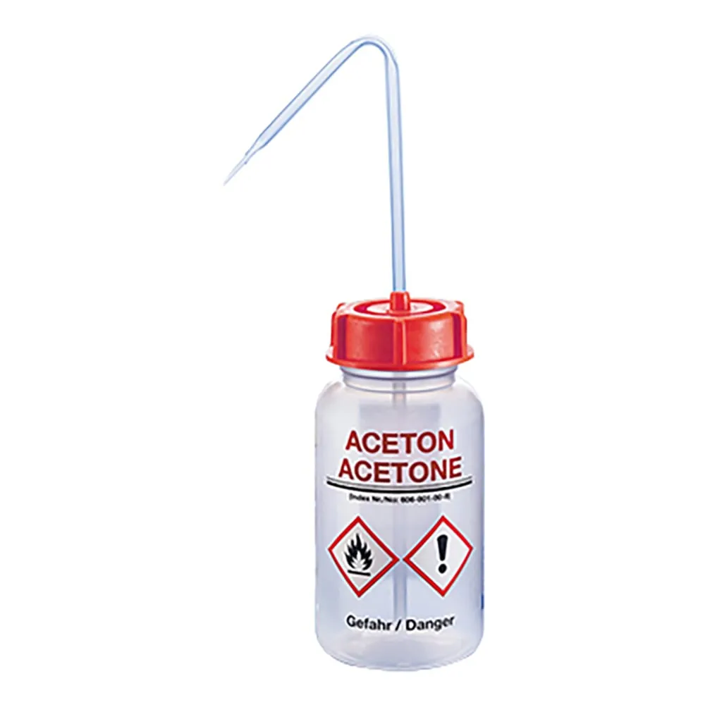 3-6866-01 Chemicals Labeled Safety Washing Bottle Acetone 250mL 2000770020
