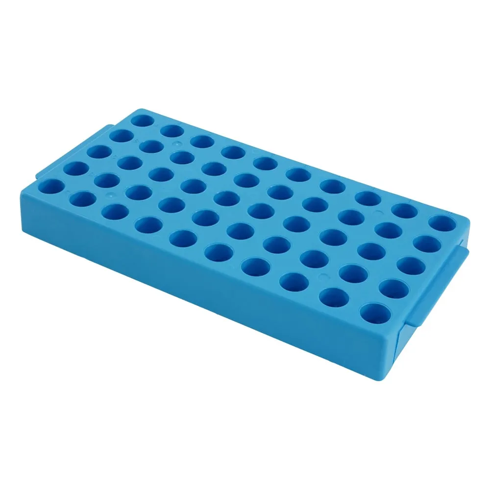 2-3881-33 Rack for Cryo Vial 50 Pcs Storage 100 x 200 x 250mm Blue T315-2