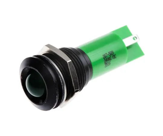 63-4586-09 RS PRO Green Indicator, 24 V ac/dc, 16mm Mounting Hole Size, Solder Tab Termination 207-589