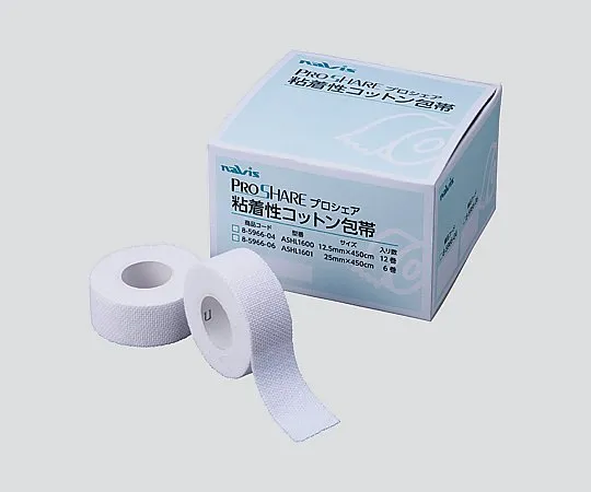 8-5966-01　［Discontinued］PROSHARE Adhesive Cotton Bandage 24 Rolls　ASHL1600