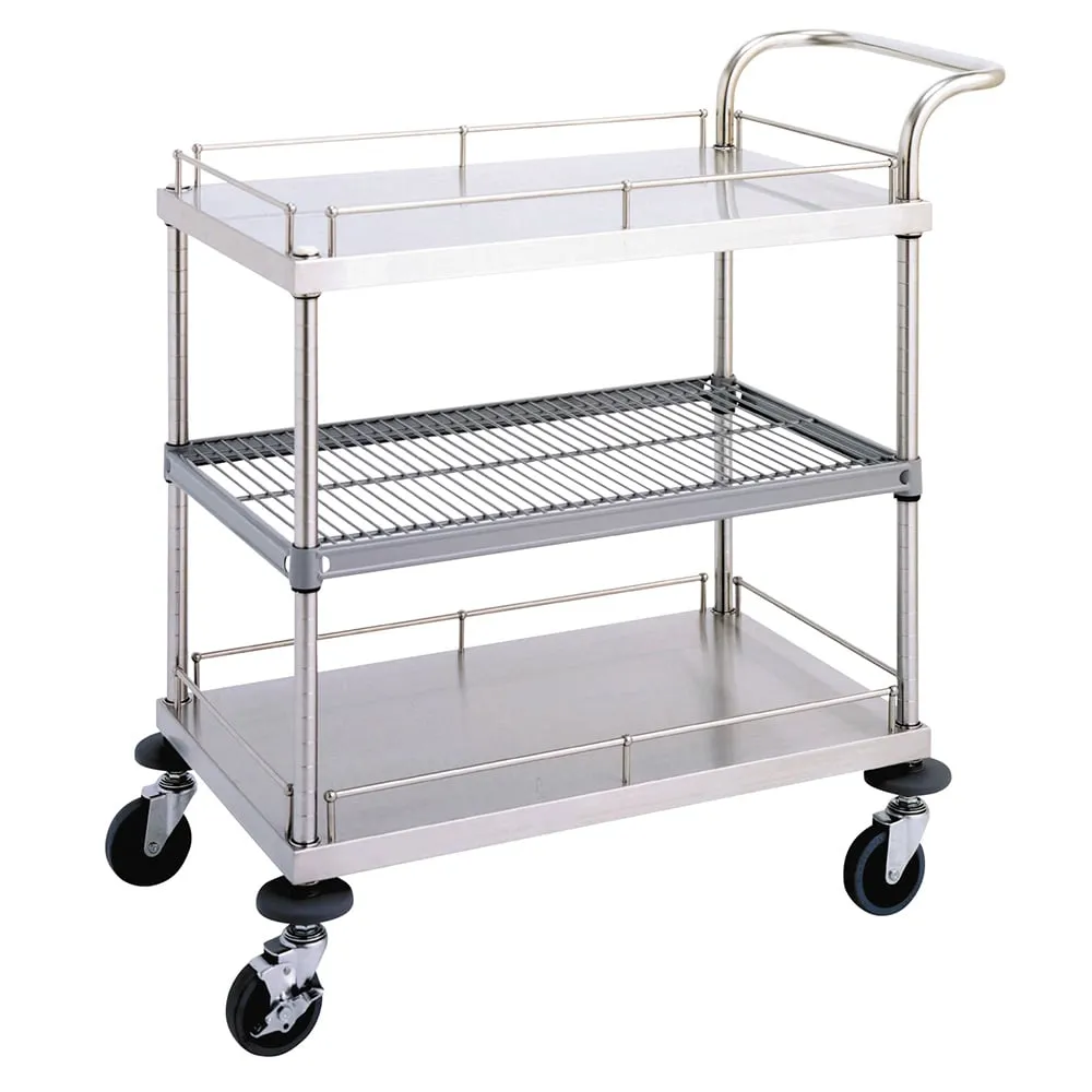 61-3797-51 W11 Type Service Wagon (Column/Stainless Steel (SUS430)) D460 x W610 x H950mm W11A-P4606