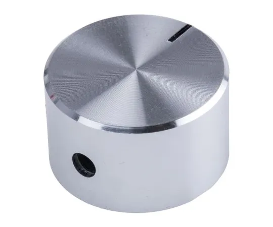 63-4635-76 RS PRO 22mm Silver Potentiometer Knob for 6.4mm Shaft Splined 499-949