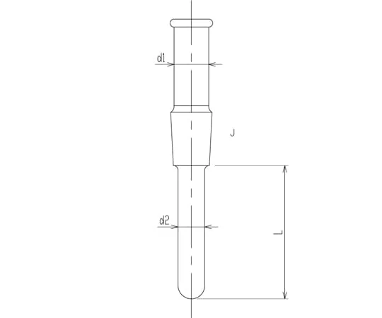 65-1837-69 Thermometer Protection Tube for Round Flask Applicable capacity 25 mL 3380-1M-45