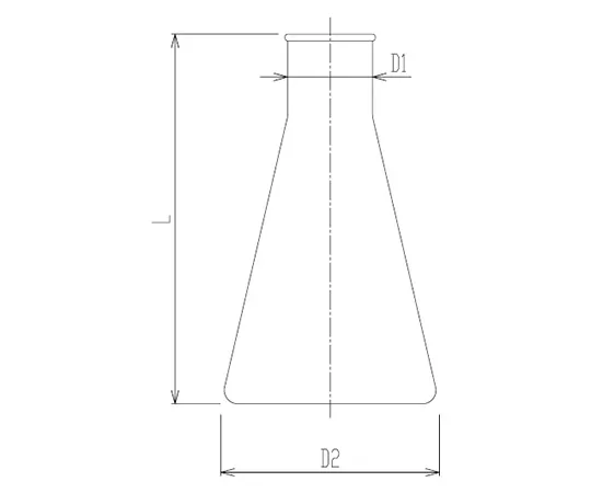 64-5087-03 Quartz Erlenmeyer Flask with Rim 50 mL 1120-50