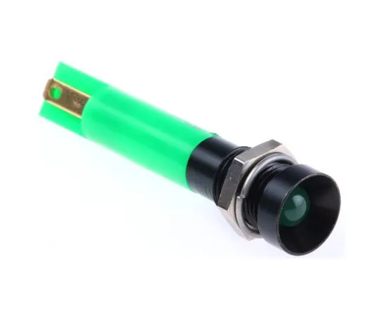 63-4586-18 RS PRO Green Indicator, 12 V dc, 8mm Mounting Hole Size, Solder Tab Termination 207-860