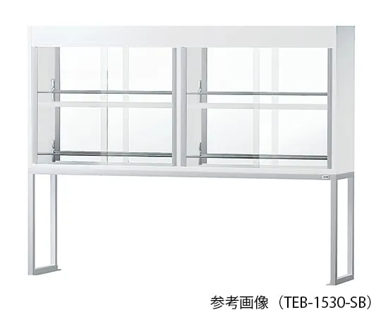 3-2091-15 Reagent Shelf (for Central Laboratory Table, Leg Steel Type, with Glass Door) 900 x 450 x 1170 mm TEB-945SB