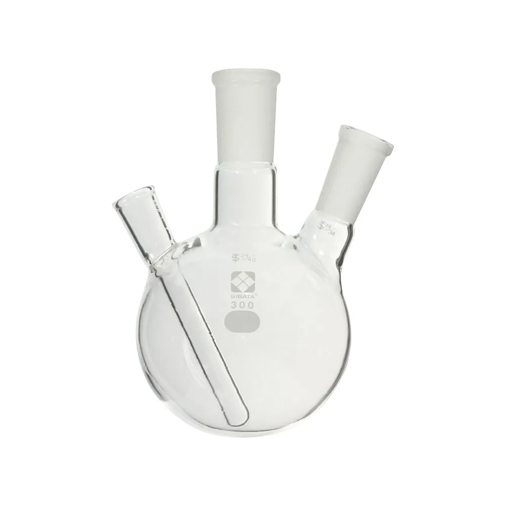 61-4405-78 Common Sliding 2 Neck Round-Bottom Flask with Enclosed Tube for Thermometer 300mL 005320-24300