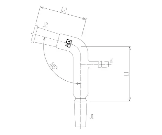 62-2094-88 Decompression Curved Connecting Tube (105 °) 2532-1L