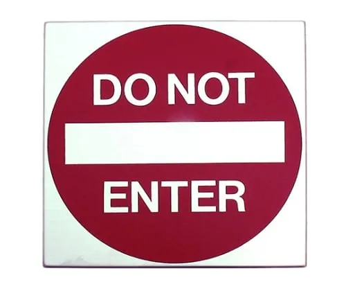 61-7411-55 Do Not Enter 109mm x 109mm x 2mm S1111-17