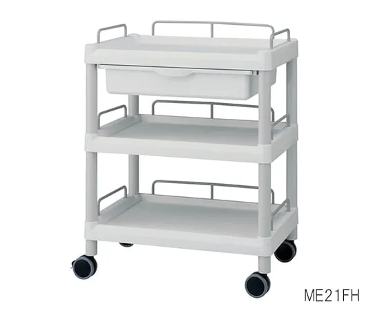 3-6639-04 Mobile Easy Cart (Wiith Guard Frame: Gray) 3 Sages 532 x 368 x 855 Wiith Drawer ME11FH