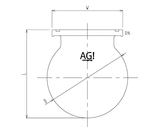 61-4717-28 Separable Spherical Reaction Vessel with O-Ring Groove 3020-03/85-G