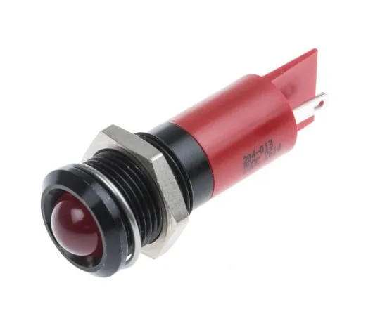 63-4585-14 RS PRO Red Indicator, 2 V dc, 14mm Mounting Hole Size, Solder Tab Termination 204-013