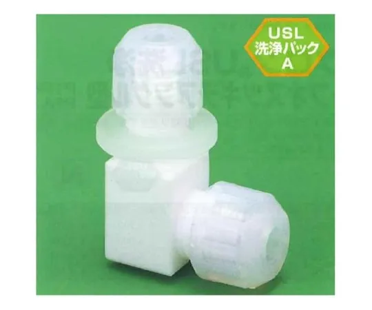 62-7075-27　［Discontinued］USL-PTFE Cleaning Connection Joint Angle Type for Panel Mounting 6φ 00U-070-01　00U-070-01