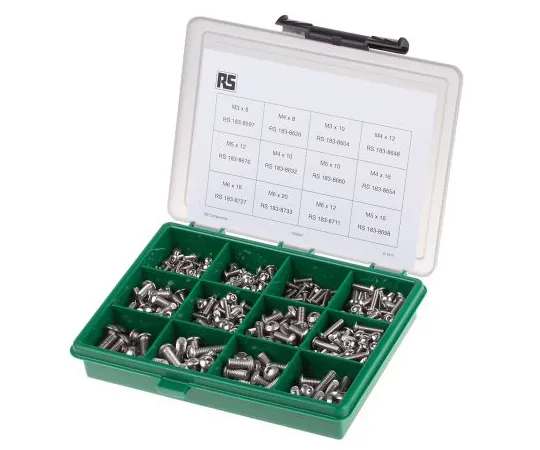 63-4610-67 490 piece Stainless Steel Screw/Bolt Kit, M3, M4, M5, M6 393-169