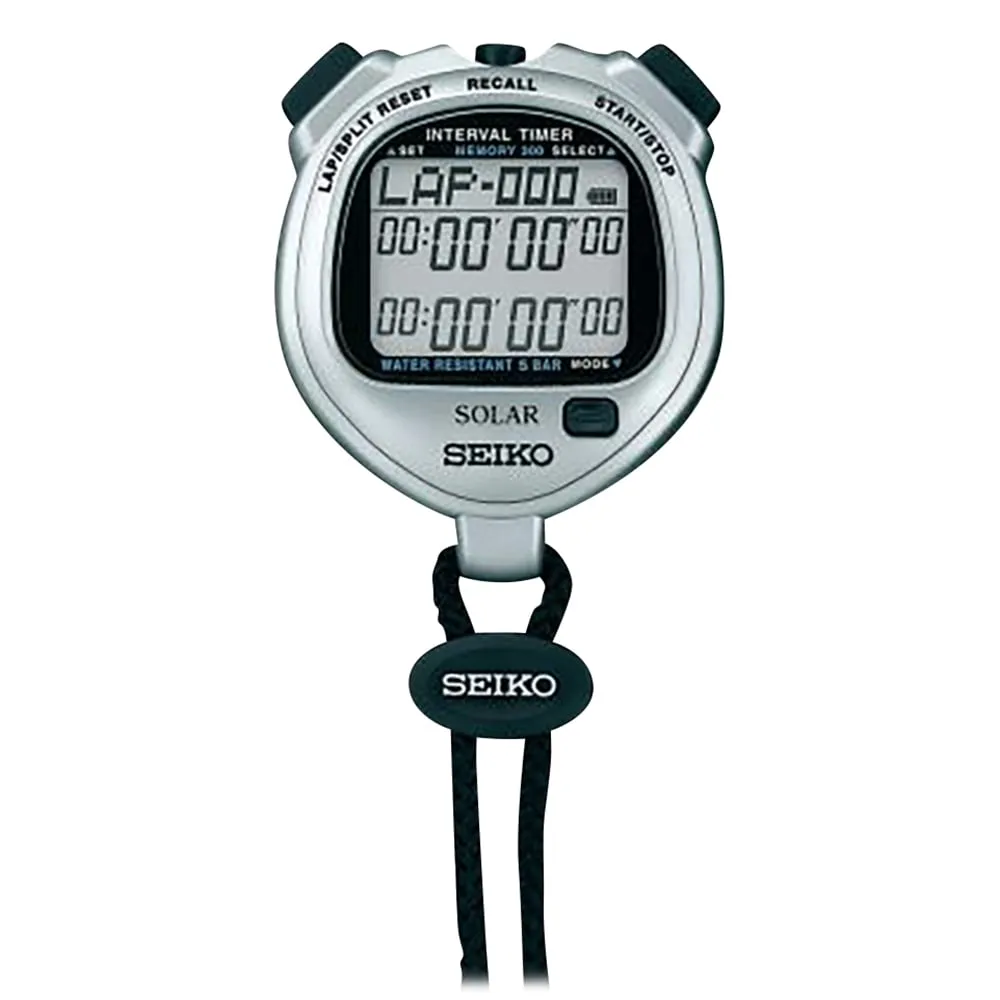 6-5346-21-24 Digital stopwatch (solar charging type) with silver JCSS calibration certificate SVAJ101