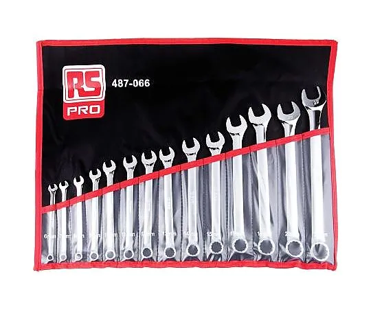 63-4633-48 RS PRO 14 Piece Chrome Vanadium Steel Spanner Set 487-066