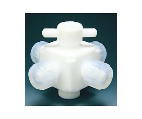 61-3528-40 Fluorocarbon Resin Four-Way Valve Connection Type 6φ NR0032-01