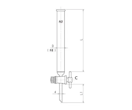 61-4709-79 Chromatography Column, (with Filter, with PTFE Cock) 3810-10/300