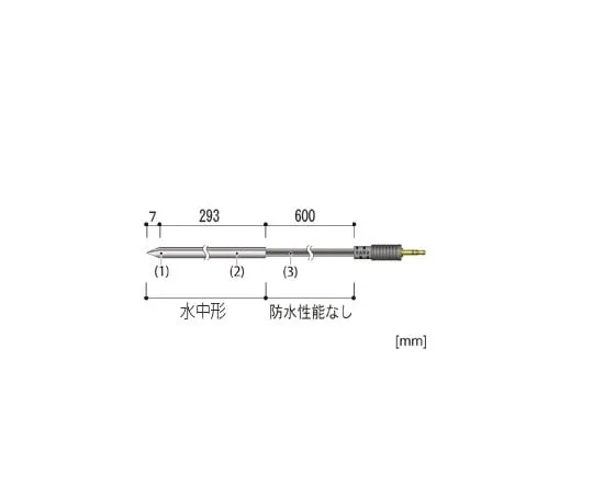 6-8030-14 Temperature Sensor (Core Temperature) Stainless Steel Protective Tube (Stainless Steel (SUS304)) 300mm/φ6.0mm TR-0506