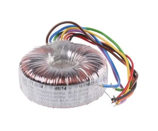 63-2999-73 2 Output Toroidal Transformer, 50VA, 2 x 15V ac 671-9094