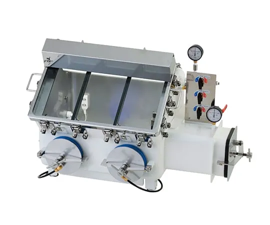 3-3011-31　［Discontinued］Stainless Steel Vacuum Glove Box 650 x 450 x 500　ECV-065