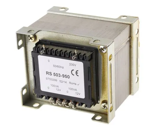 63-4636-26 RS PRO 200VA 2 Output Chassis Mounting Transformer, 12V ac 503-950