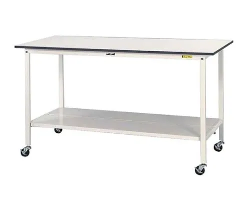 61-3743-35 Work Table 150 Series Mobile H1036mm with Double-Sided Shelf Board SUPHC-660TT-WW
