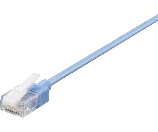 65-3409-41　［Discontinued］Unbreakable Cat6A LAN Cable Slim Small Connector 0.5 m Blue　BL6ATSM05BL