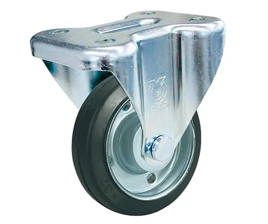 3-9484-01 Fixed caster plate type Heavy Duty (Material:Rubber)(Model No.WK-75)(Product code:13011) WK-75