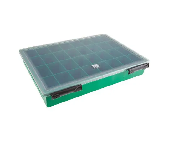 63-4638-52 RS PRO 32 Cell Green PP Compartment Box, 57mm x 338mm x 260mm 515-603
