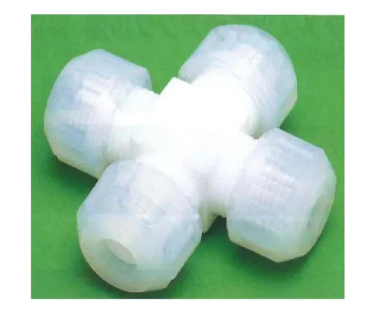 62-7075-83　［Discontinued］USL-PTFE Cleaning Connection Joint Cross Type 6φ 00U-078-01　00U-078-01