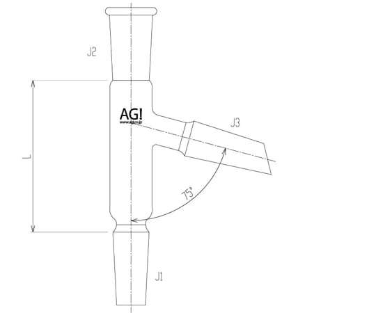 65-1838-30 T-shaped Connecting Tube 15/20 2550-1M